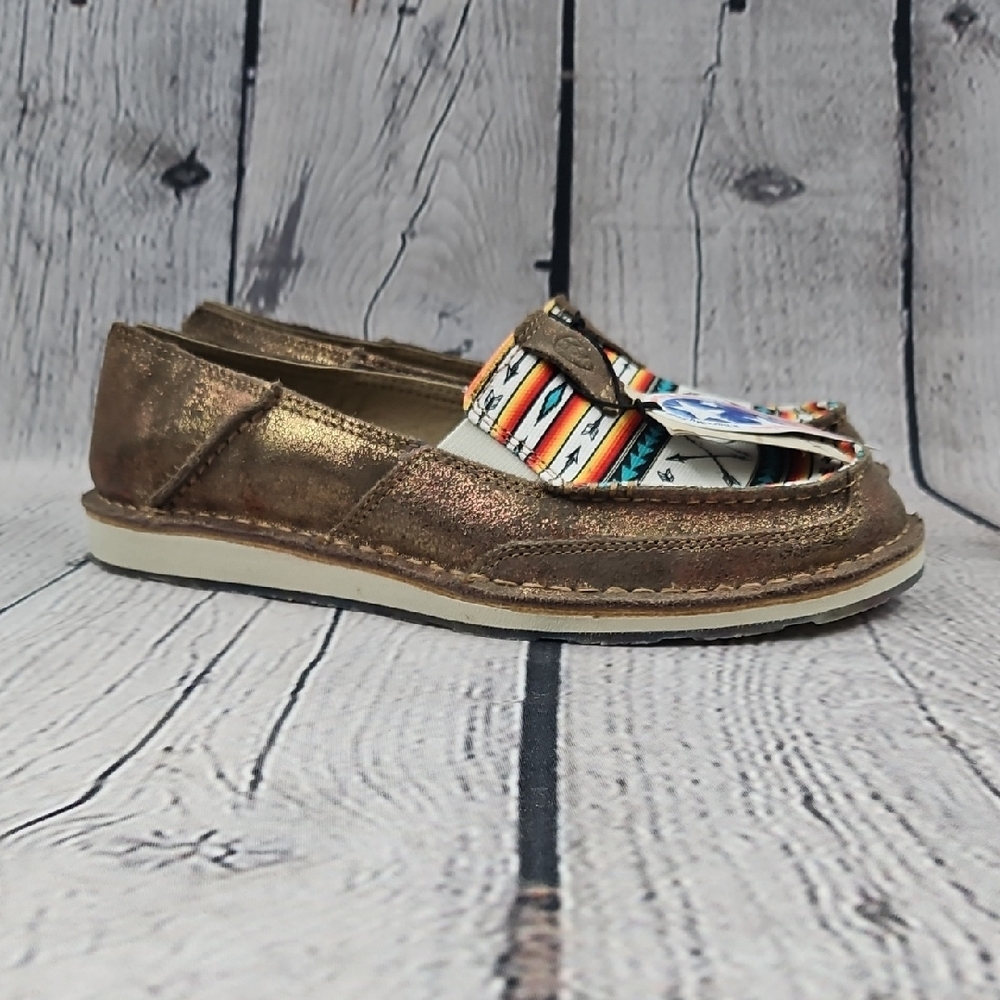 Ariat Cruiser Women's Aztec Arrow Print Rose Gold Slip On Loafers Size 8.5 M
